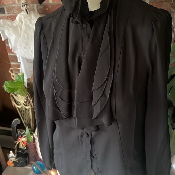 NY&Co Pu55y Bow Secretary Blouse - Picture 3 of 6